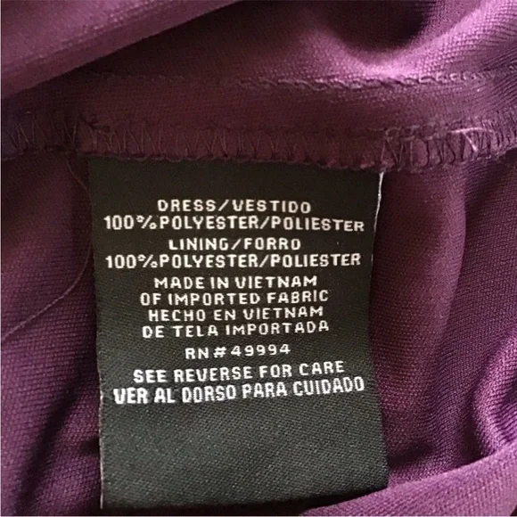 R And M Richards Beaded Two Piece Dress Jacket Eggplant Purple Maxi Size 18 - Picture 14 of 14